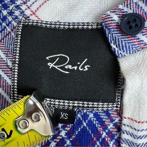 Rails White Plaid Flannel Sleeveless Button Down Shirt Women's Size Extra Small‎ - Picture 12 of 16